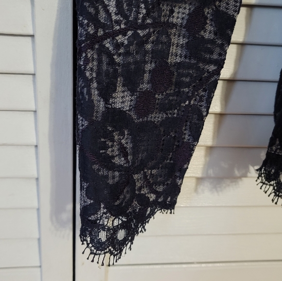 CARLISLE Vintage Foral Lace & Silk Dress Jacket, Size 6 - Picture 9 of 12